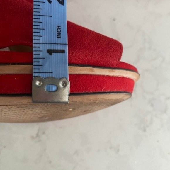 Jessica Simpson Red Suede Heels - Picture 9 of 9